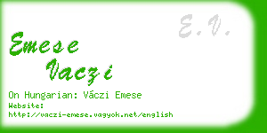 emese vaczi business card